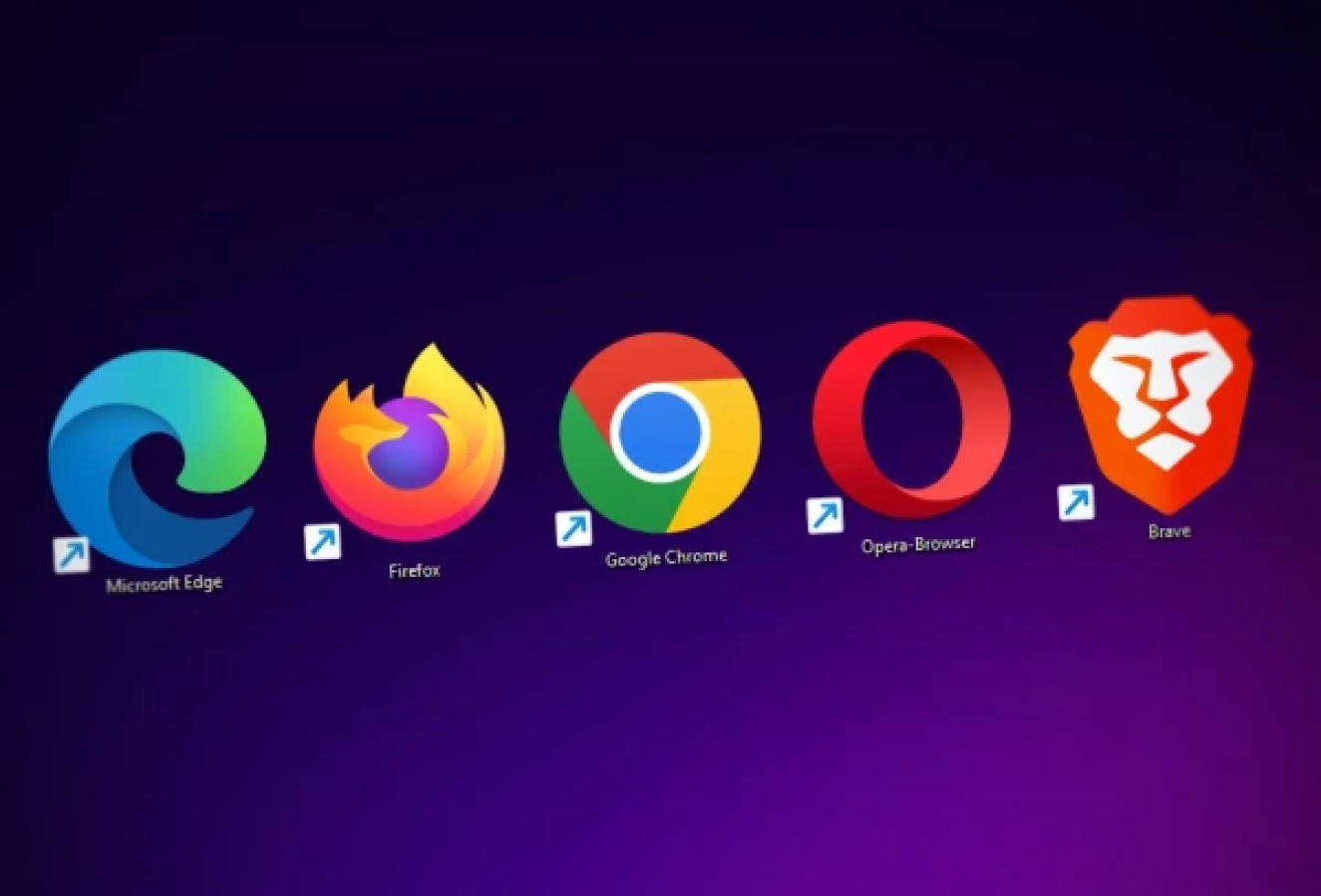 Icons of popular web browsers